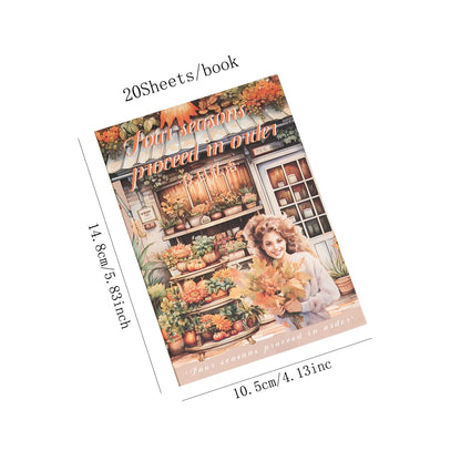 Mr Paper 20Pcs/book Teenage Travelling Decorative Sticker Book | Four Seasons DIY Calendar Diary
