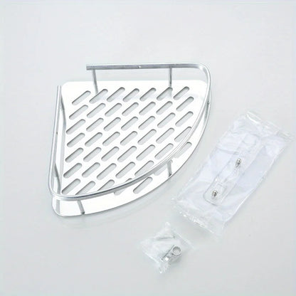 Stainless Steel Tension Shower Caddy Corner Shelf Bathroom Organizer Storage