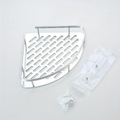 Stainless Steel Tension Shower Caddy Corner Shelf Bathroom Organizer Storage