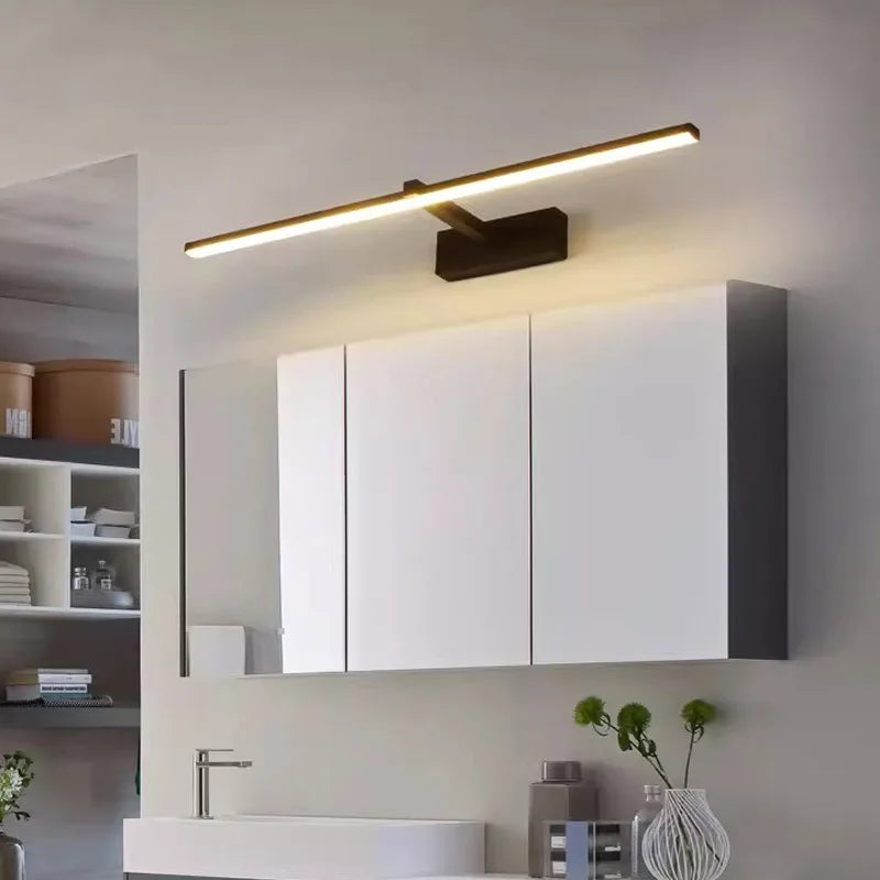 LED Bathroom Mirror Light – Waterproof Wall Lamp for Makeup Vanity in White/Black
