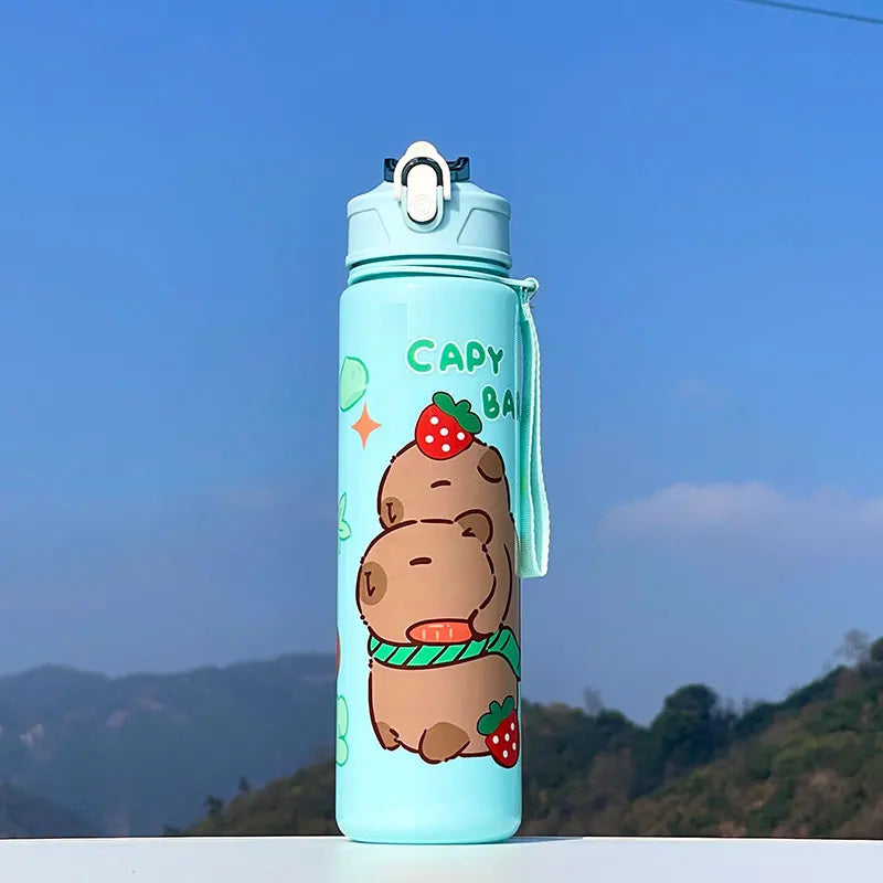 Capybara Straw Cup | Large 1000ml Sports Water Bottle