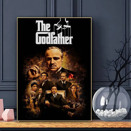 Movie The Godfather Poster HD Art Sticky Wall Waterproof Home Living Room Bar Decoration