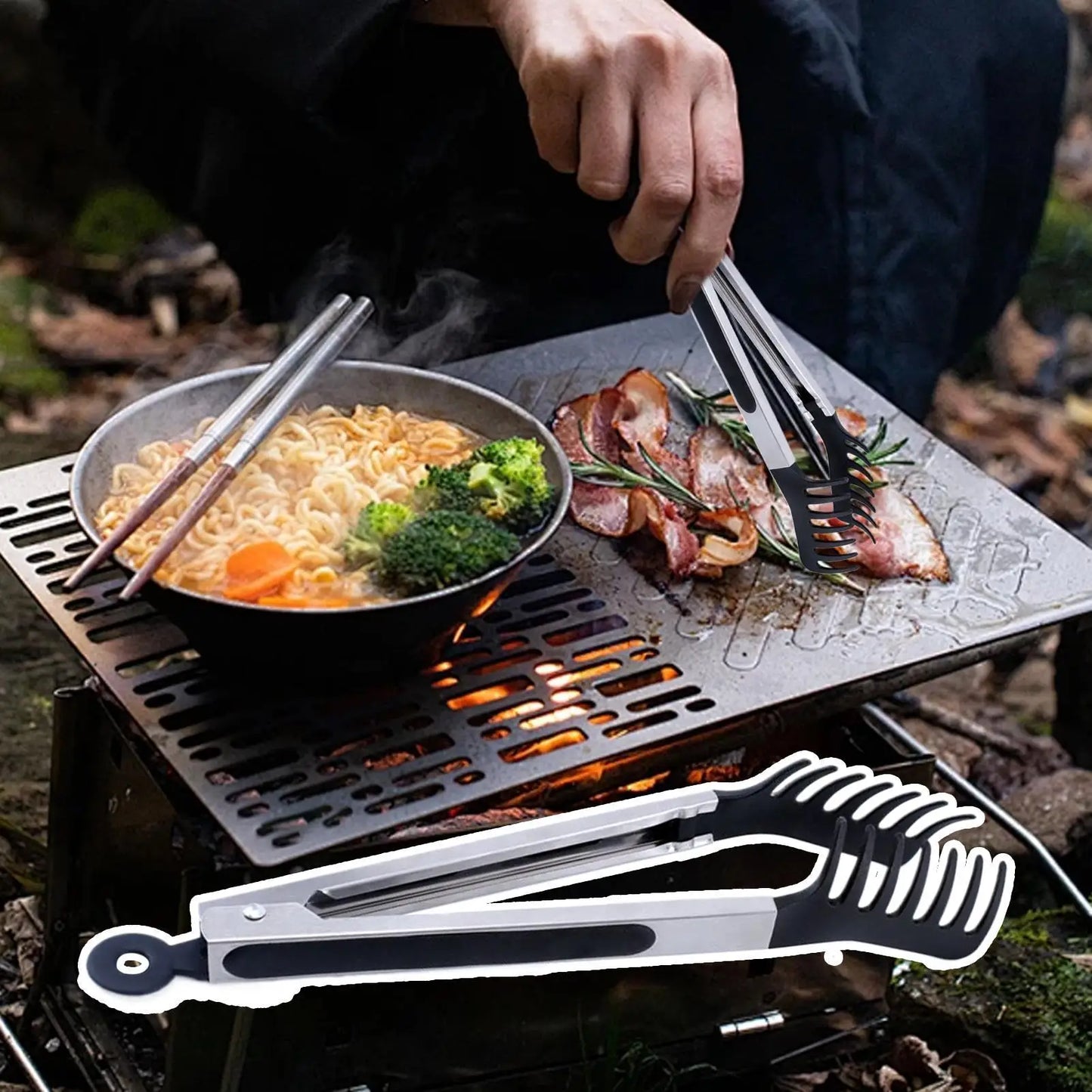 Silicone Food Tongs | Heat-Resistant Non-Stick Serving Tongs for BBQ, Pasta & Salad
