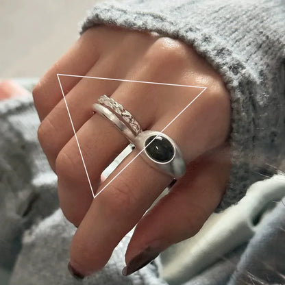 VENTFILLE 925 Sterling Silver Flower Lace Ring | Korean Fashion Adjustable CZ Ring