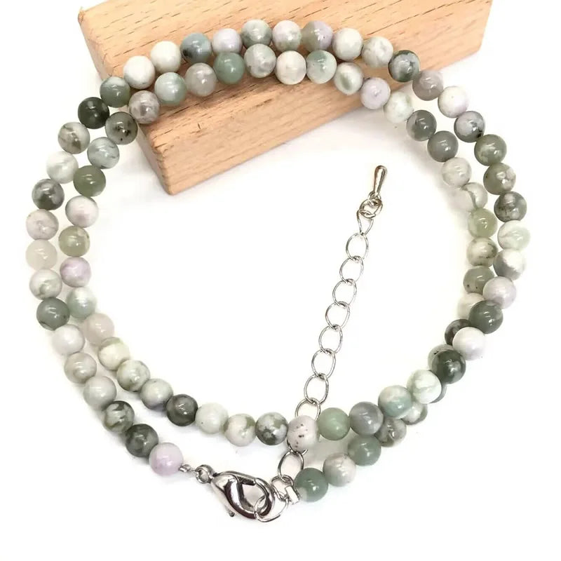 4mm Natural Stone Choker Necklace | Bohemian Crystal Collar Jewelry for Women