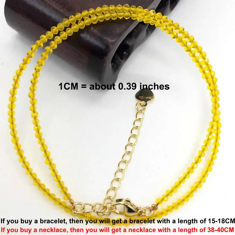 Faceted Gemstone Beaded Necklace and Bracelet Set | Natural Crystal Choker Jewelry for Men and Women