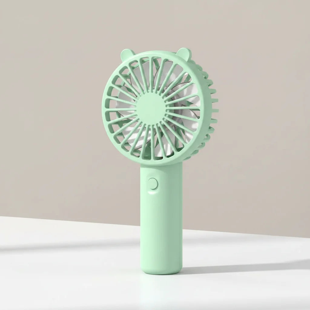 Portable Hand Fan | Mini Handheld Fan with 3-Speed Airflow Control | USB Rechargeable for On-the-Go Comfort