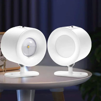 Wireless LED Wall Sconce Light 360° Rotatable Touch Control 3 Color Bedroom Lamp