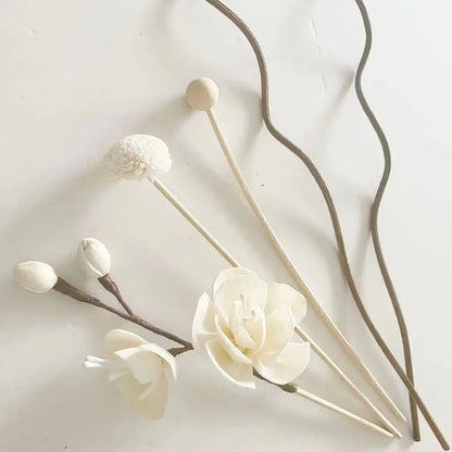 5/6Pcs Flower Fragrance Stick Fireless Aromatherapy Rattan Sticks Fragrance Diffuser | DIY Home Decor Set