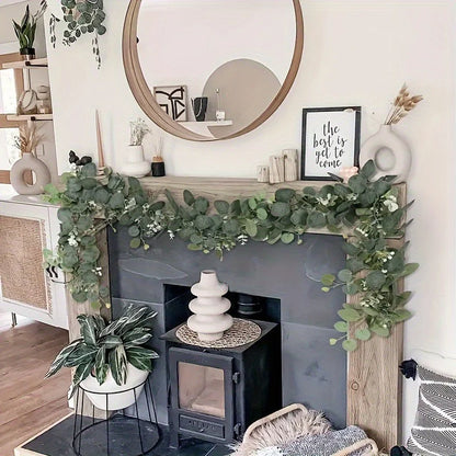 Artificial Eucalyptus Leaves Plant Green Hanging Plant Outdoor Garden Wedding Home Party Deco Greenery Foliage Vine Home Decor