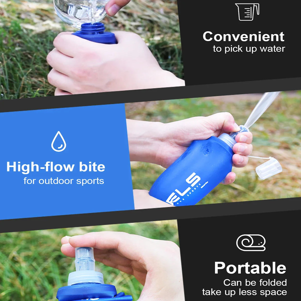 Folding Soft Flask for Running & Hiking