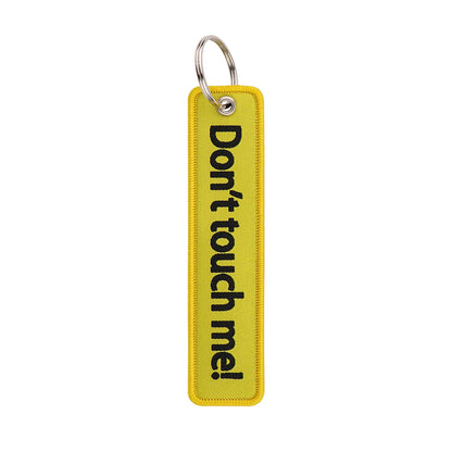 Warning Quotes Embroidery Key Fob | Motorcycle Car Keychain Gift
