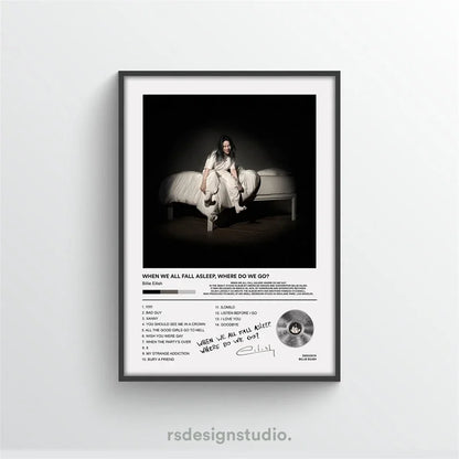 Rap Music Album Cover Happier Than Ever Poster Aesthetic Rapper Hip Hop Rock Canvas Wall Art Ideal for Room Decor