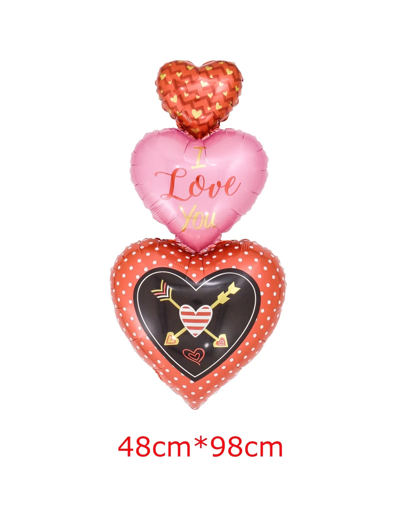 Love Heart Bear Balloon with Stand | Valentine's Day Decor