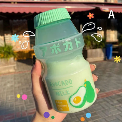 480ml Kawaii Plastic Water Bottle for Girls | Cute Reusable Drinkware