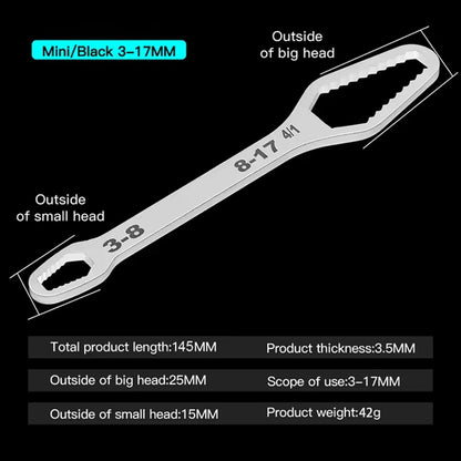 Adjustable Self-Tightening Double Head Wrench | Multi-Functional Tool for Cars, Bicycles, and Homes
