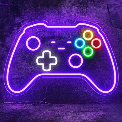 Enseigne lumineuse LED néon en forme de manette de jeu pour la décoration de la chambre du joueur, alimentée par USB, le meilleur cadeau pour les adolescents, les garçons et les enfants.