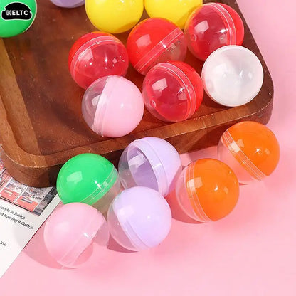 50pc Mini Clear Plastic Capsules | Gashapon Surprise Balls for Vending Machines & DIY Crafts