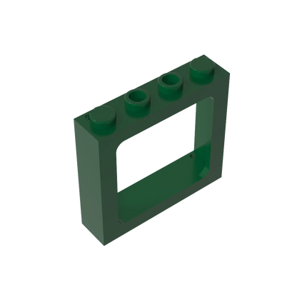 Gobricks Window 1 x 4 x 3 Train with Shutter Holes and Solid Studs on Ends | Compatible Building Block