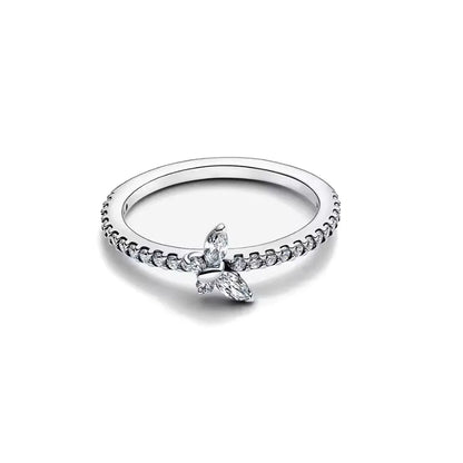 925 Sterling Silver Lotus Bow Ring | Elegant Women's Gift Ring
