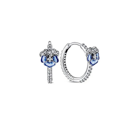 925 Silver Strawberry Butterfly Stud Earrings | Fine Jewelry Gift for Women
