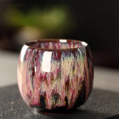 Tasse à Thé en Céramique Style Japonais, Tasse à Expresso Transformée au Four, Tasse à Thé Kung Fu en Porcelaine, Tasse à Café en Poterie, Boisson