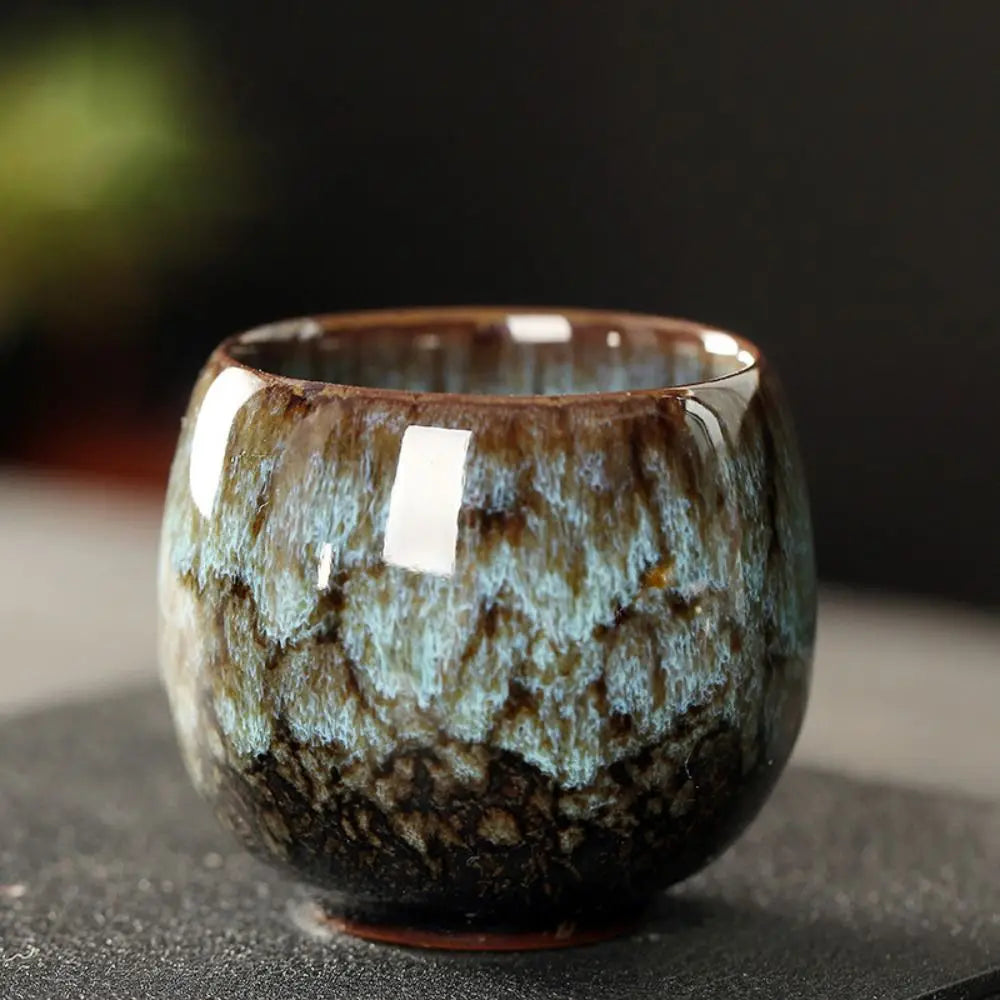 Tasse à Thé en Céramique Style Japonais, Tasse à Expresso Transformée au Four, Tasse à Thé Kung Fu en Porcelaine, Tasse à Café en Poterie, Boisson