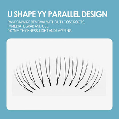 DeceMars 0.05mm U-Shaped YY Eyelash Extensions | Salon-Grade Synthetic Lashes