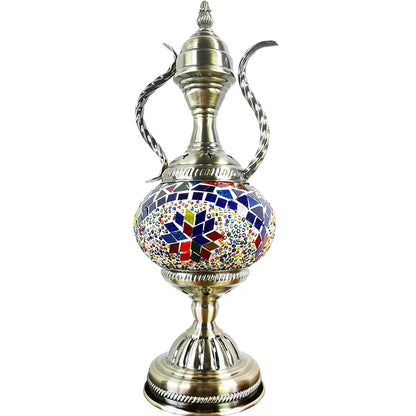 Turkish Mosaic Table Lamp Handcrafted Glass Vintage Mediterranean Romantic Bedside Light