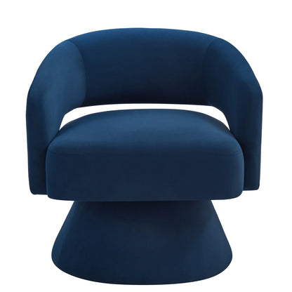 360° Comfort Swivel Upholstered Velvet Round Accent Armchair