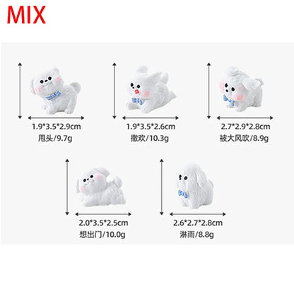 5-10pc Figurines Miniatures Cute Dog Micro Landscape Ornaments For Home Decorations Kawaii Puppy Car Desk Decor Room Accessories
