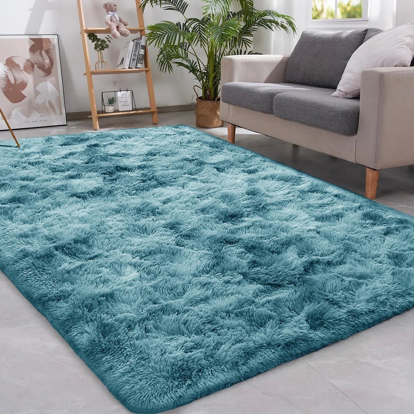 Alfombra de sala de estar VIKAMA, cojín suave y mullido para dormitorio de niños, alfombrilla de felpa antideslizante, decoración del hogar