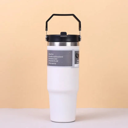 30 Oz Insulated Mug 304 Stainless Steel Drinkware Vacuum Insulation BPA free Tritan Material, Perfect for Iced and Hot Drinks
