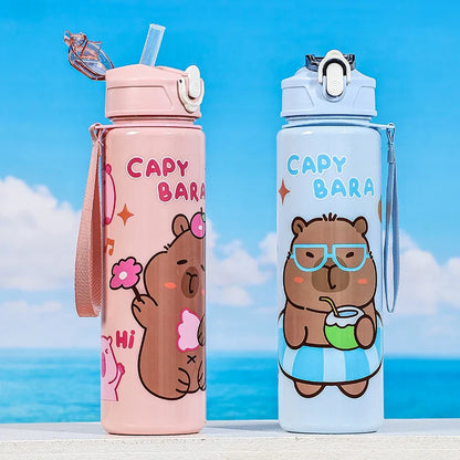 Capybara Straw Cup | Large 1000ml Sports Water Bottle