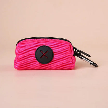 Canvas Dog Poop Bag Holder | Outdoor Pet Waste Bag Dispenser with Carabiner Clip
