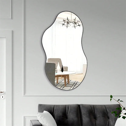 1pc Irregular Wall Mirror Cloud Mirror Asymmetric Acrylic Wall Mirror Suitable For Home Decoration, Room, Bathroom Living Room
