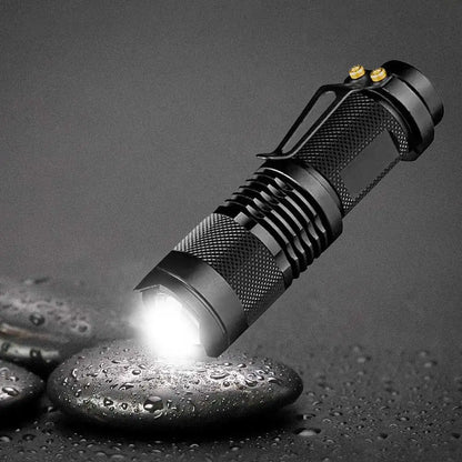 3 Modes Portable LED Flashlight | Zoomable Torch for Outdoor Use