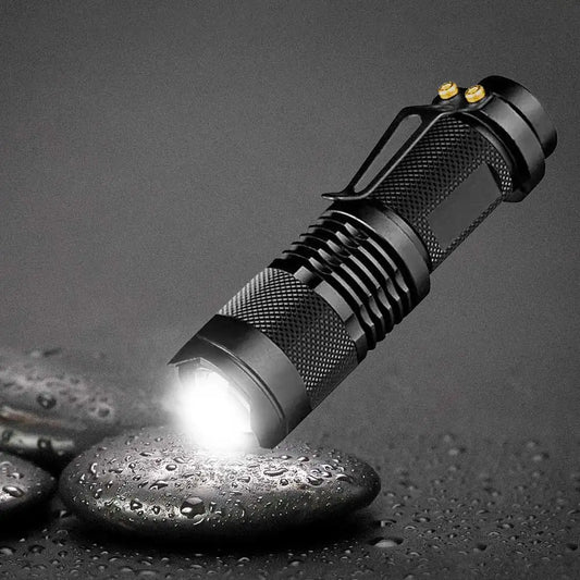 3 Modes Portable LED Flashlight | Zoomable Torch for Outdoor Use