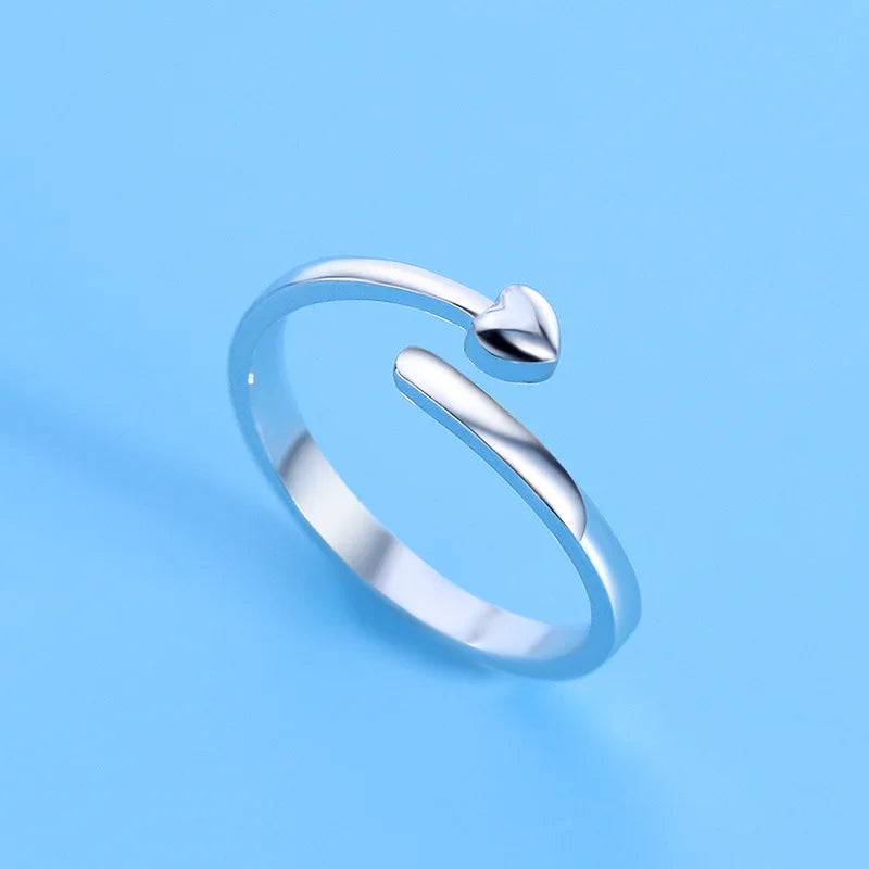 925 Sterling Silver Zircon Adjustable Ring | Women's Cocktail Jewelry