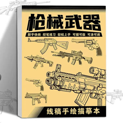 Livre de dessins de personnages d'anime au trait pour débutants - 48 pages de croquis simples tracés à la main pour le décalque et la pratique de la peinture