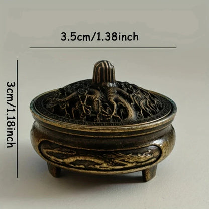 Mini alliage antique à trois pieds Réchaud d'aromathérapie | Brûleur d'encens DIY Décor de cérémonie du thé