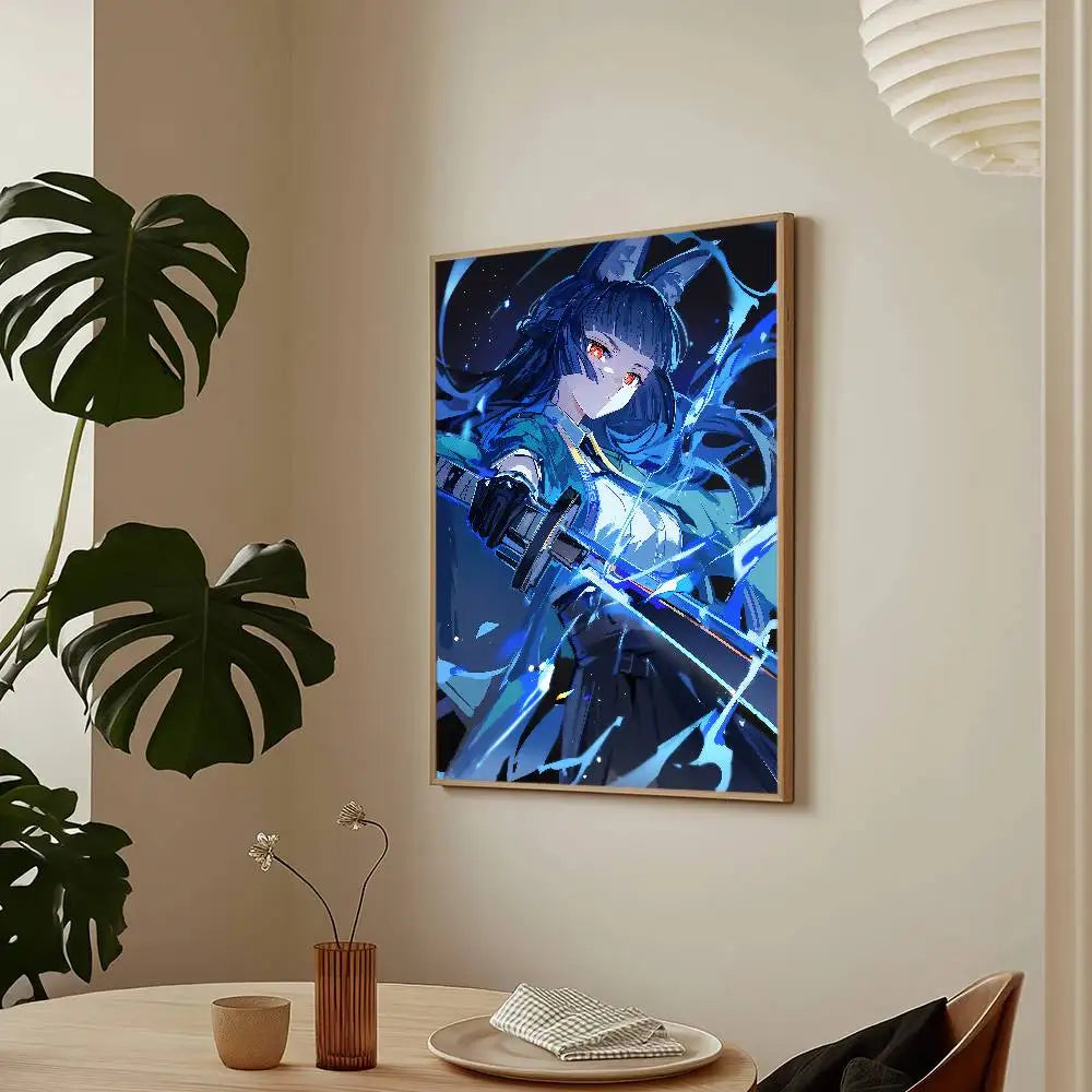 Zenless Zone Zero Hoshimi Miyabi Poster Impression Murale Autocollante Étanche Décoration Esthétique pour Chambre à Coucher, Bar, Maison