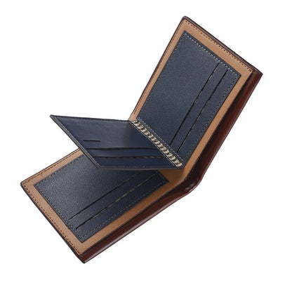 Men's Slim PU Leather Wallet | Business Credit Card Holder