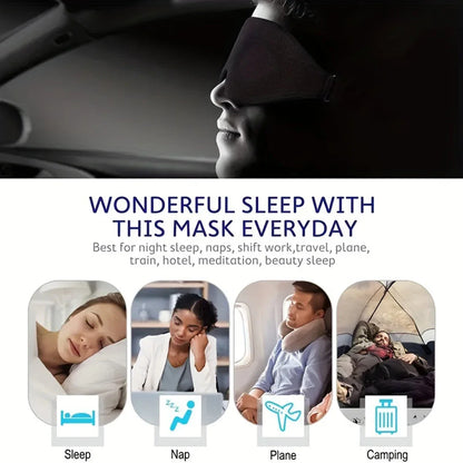 3D Contoured Sleep Mask | Light Blocking Eye Cover for Men and Women