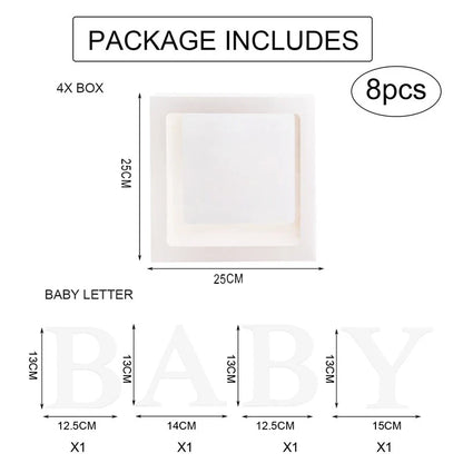 25cm ONE Letter Balloon Box 1 One Year Old Birthday Decor 1st Birthday Party Decoration Kids Boy Girl Baby Shower Balloon Box