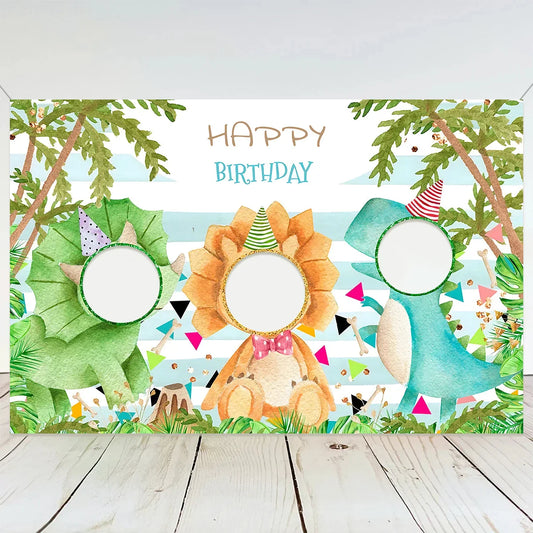 Décoration de fond de dinosaure en polyester pour anniversaire, fête de sirène, fête d'enfants, mariage, fournitures de fête d'anniversaire, baby shower, fête sous la mer