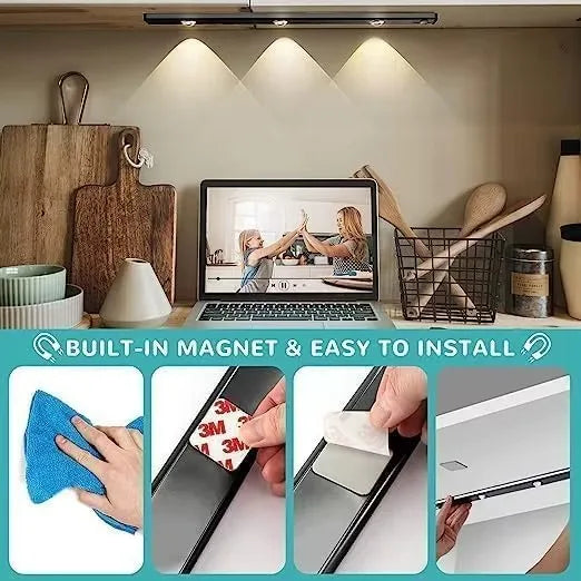 Lampe de Nuit LED Sans Fil USB à Détecteur de Mouvement pour Éclairage Sous Armoire
