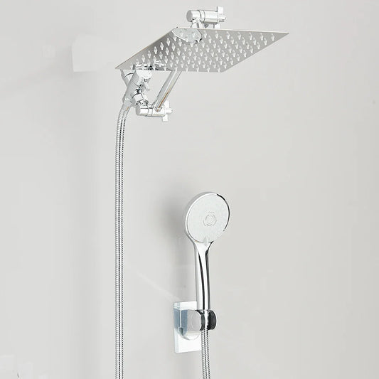 High Pressure Rain Shower Head 8-12Inch with Handheld & Adjustable Arm Spray