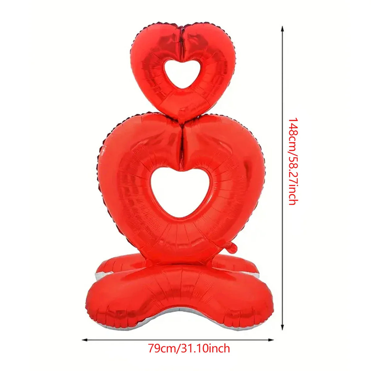 Heart to Heart Love Bear Balloon | Valentine's Day Decor with Stand