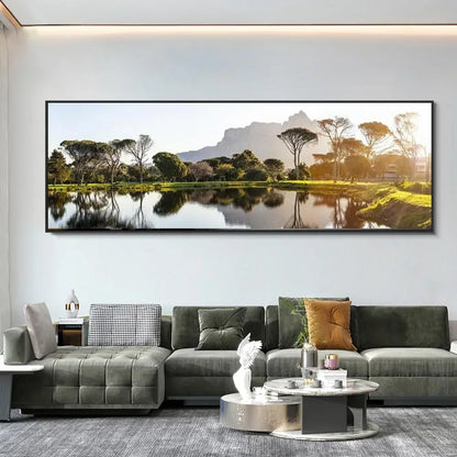 Art mural moderne et minimaliste, Paysage marin Goldenwood Bridge, Impression sur toile, Décoration de fond pour salon